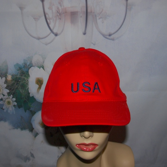 USA Hat Red Patriotic Hat Baseball Cap NWOT - Picture 1 of 3